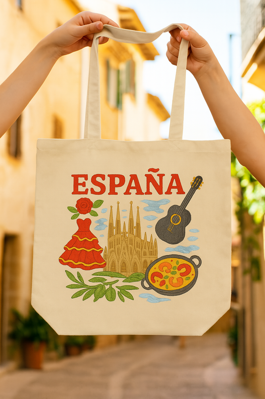 SPAIN Vintage-Inspired Tote Bag