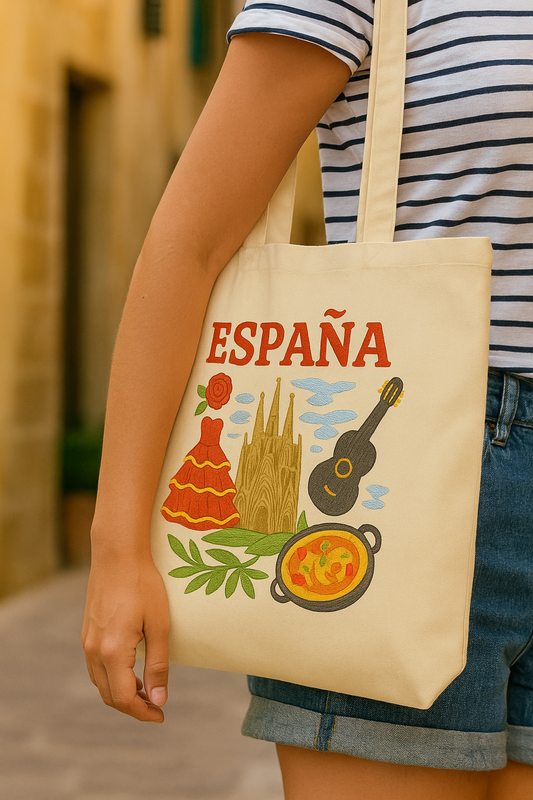 SPAIN Vintage-Inspired Tote Bag